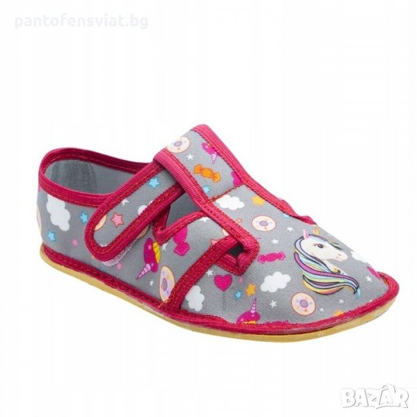 Детски пантофи "Barefoot" еднорог 24/33, снимка 1