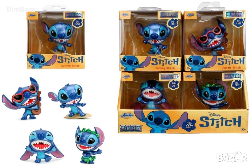 Оригинална метална фигурка - Stitch / Jada Toys  / Disney - различни модели, снимка 1