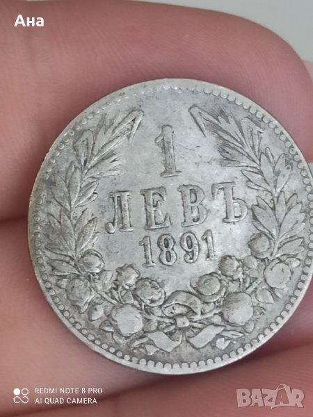 1лв 1891 г сребро

, снимка 1