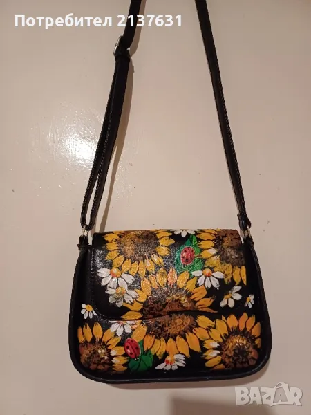 МАЛКА ЧАНТА със СЛЪНЧОГЛЕДИ, снимка 1