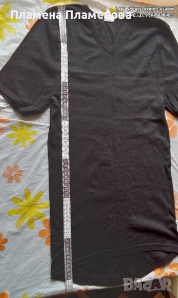 Тениска ТЪМНОСИНЯ плътна, снимка 1