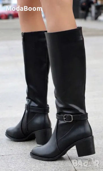 Ботуши на ток - Кожа, снимка 1