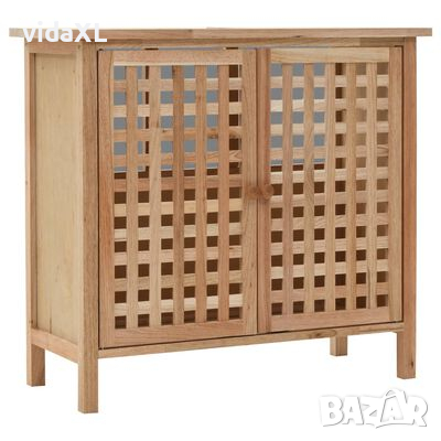 vidaXL Шкаф за мивка, орехово дърво масив, 66x29x61 см(SKU:247097, снимка 1