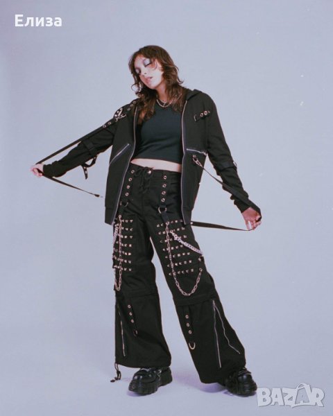 уникален сайбър пънк готик панталон Tripp NYCMonster Stud Pants, снимка 1