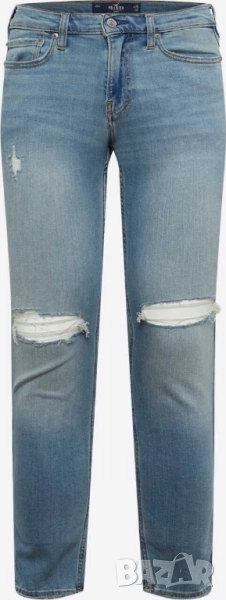 Мъжки дънки със скъсвания Hollister, Skinny Fit, 91% памук, 34x34, снимка 1