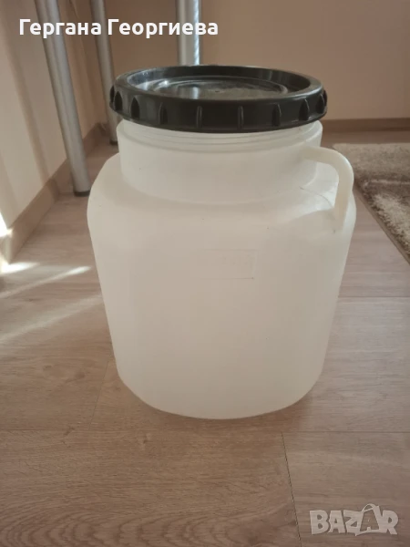 Ново бяло бидонче 40 л, снимка 1