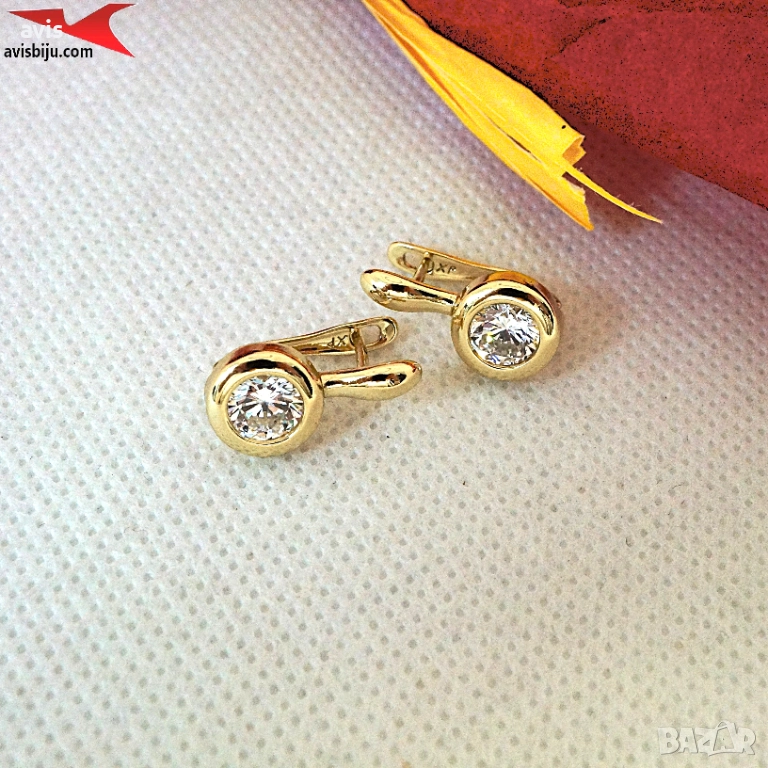 Обеци с 14К златно покритие 2141835, снимка 1
