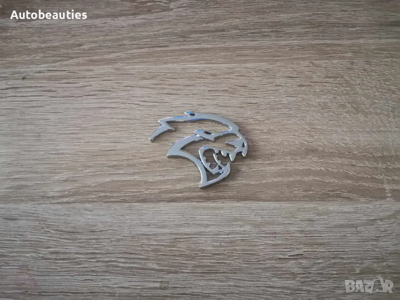 Hellcat лого сребриста емблема дясна, снимка 1