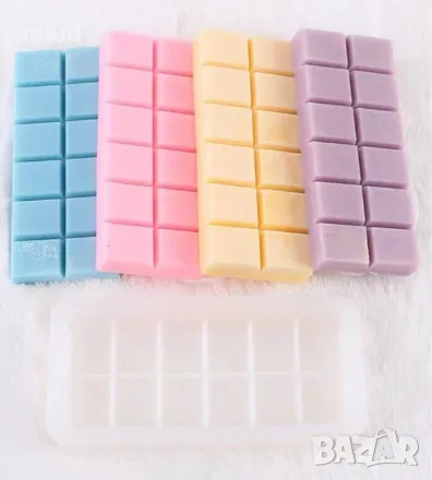 Малък Дубайски шоколад дълбок силиконов молд форма калъп цяла плочка шоколадов блок смола гипс сапун, снимка 1