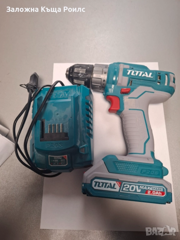 Ак. винтоверт TOTAL INDUSTRIAL, 20V, 1 x 2Ah, 45Nm, снимка 1