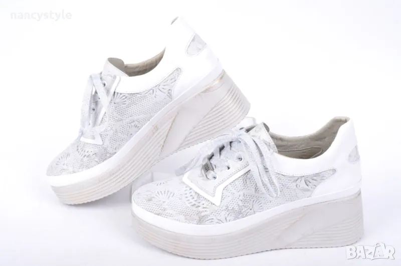 NEW! Дамски обувки от естествена кожа на платформа, снимка 1