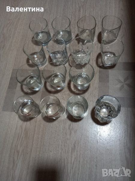 Стъклени чаши за водка и уиски., снимка 1