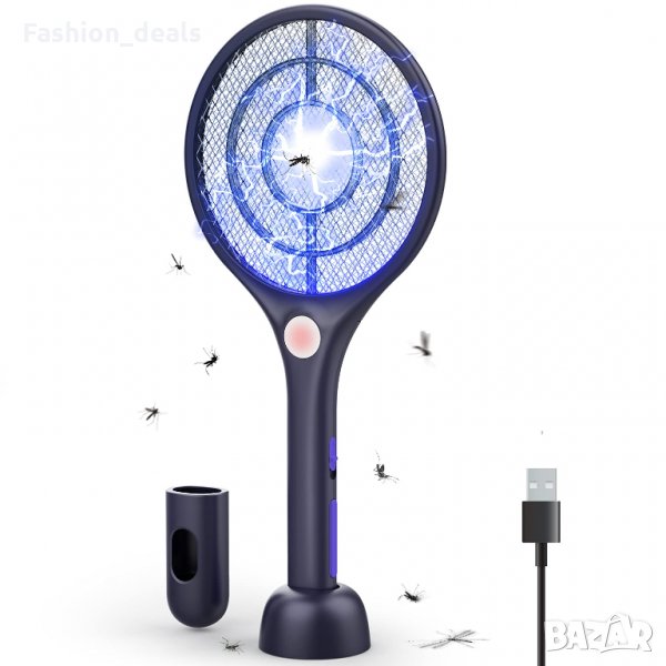 Нова Елекрическа ракета за комари LED светлина 3-слойна защитна мрежа, снимка 1