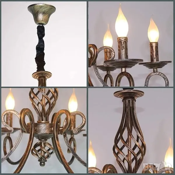 Античен висящ абажур Рустик френски класически аристократичен Селски, снимка 1