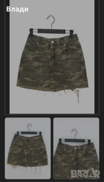 дамска дънкова камуфлажна пола, снимка 1