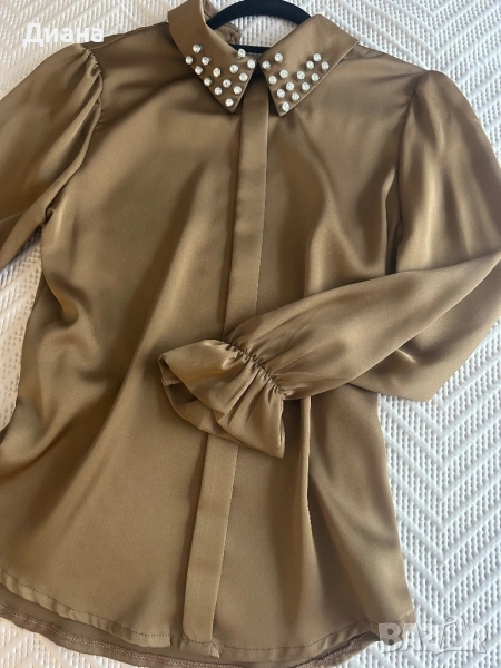 Дамска кафява риза, снимка 1