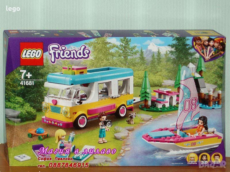 Продавам лего LEGO Friends 41681 - Горски кемпер и лодка, снимка 1