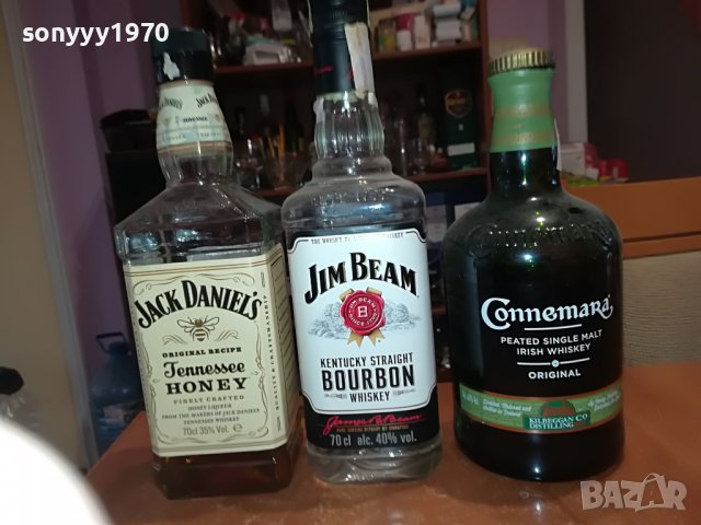 JACK DANIELS JIM BEAM CONNEMARA 3 ПРАЗНИ ШИШЕТА 0103231619, снимка 10 - Колекции - 39851442