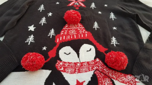 Дамска коледна рокля блузон Л-ХЛ , снимка 4 - Рокли - 48389224