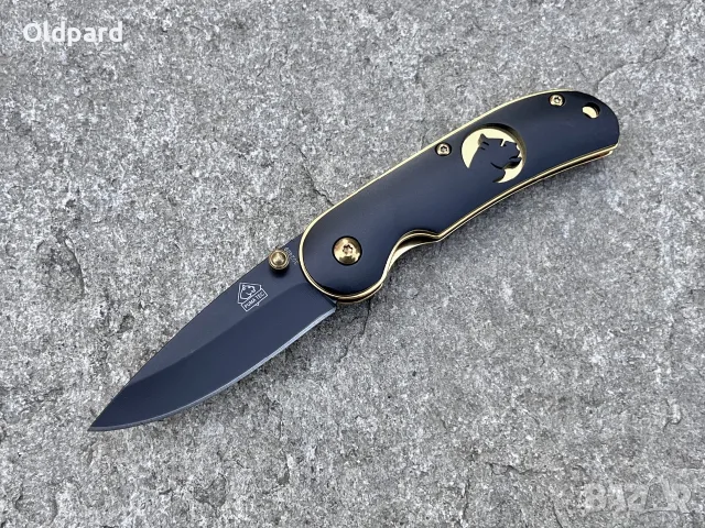 Колекционерски сгъваем джобен нож PUMA TEC Einhandmesser Golden Logo (302409)