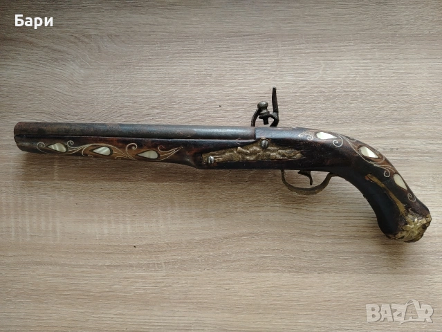 Стар кремъчен пищов,пистолет, снимка 2 - Други ценни предмети - 53184177