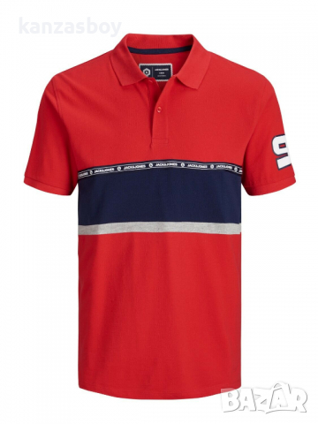 jack and jones jcowiskit polo ss - страхотна мъжка тениска КАТО НОВА, снимка 1 - Тениски - 36322222