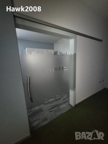 Спешно Комплект стъклена плъзгаща фирмена стъклена интериорна врата , снимка 3 - Интериорни врати - 51736172