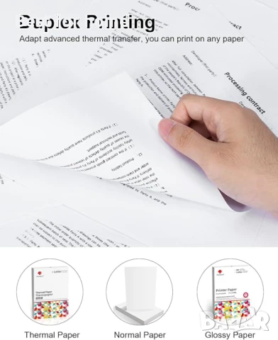 Термотрансферна лента Phomemo, съвместима с преносим принтер Phomemo  2 ролки, снимка 4 - Друго - 51041611