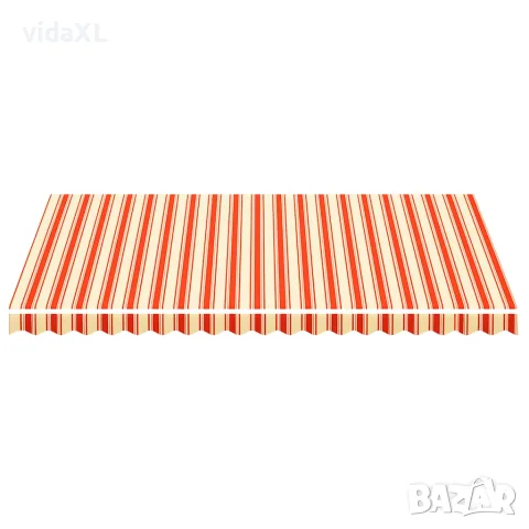 vidaXL Резервен плат за тента, жълт и оранжев, 450x300 см, полиестер, снимка 3 - Облицовки - 56146587