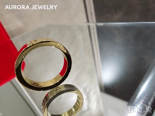 CARTIER Gold Love Band Унисекс (Мъжки / Дамски) Пръстен, снимка 6 - Пръстени - 52916831