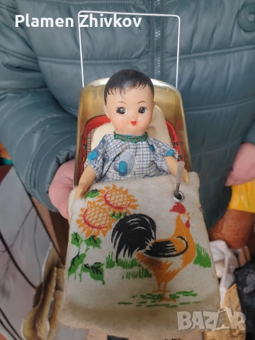 стара метална играчка /кукла в метална детска количка / , снимка 12 - Колекции - 53872323