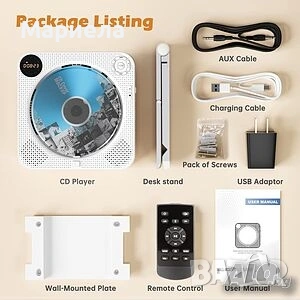 Преносим плейър с високоговорители, FM радио, USB, AUX вход, дистанционно, снимка 4 - Аудиосистеми - 53858214