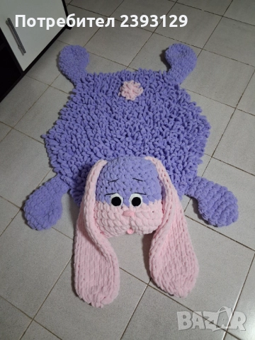 Детско плетено килимче/играчка, снимка 3 - Мебели за детската стая - 51687975