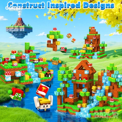 Магнитни строителни блокчета, сензорни играчки, 3+ години, 108 части, снимка 2 - Образователни игри - 53594139