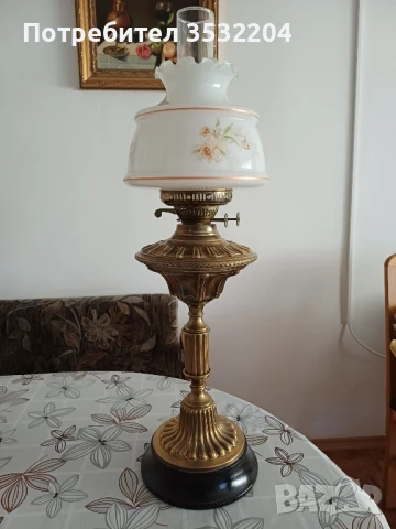 Стара газена лампа, снимка 2 - Антикварни и старинни предмети - 51248623