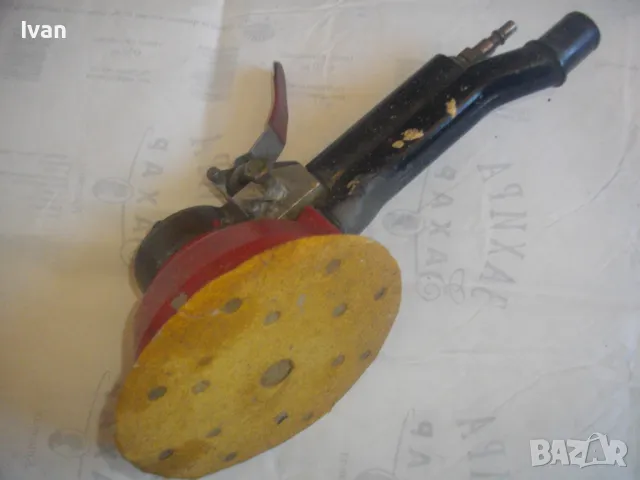 ф150мм Голям Масивен ПНЕВМАТИЧЕН ЕКСЦЕНТЪР ВИБРОШЛАЙФ ВИБРАЦИОНЕН РОТАЦИОНЕН Отличен ПРОФЕСИОНАЛЕН, снимка 3 - Други инструменти - 47518952