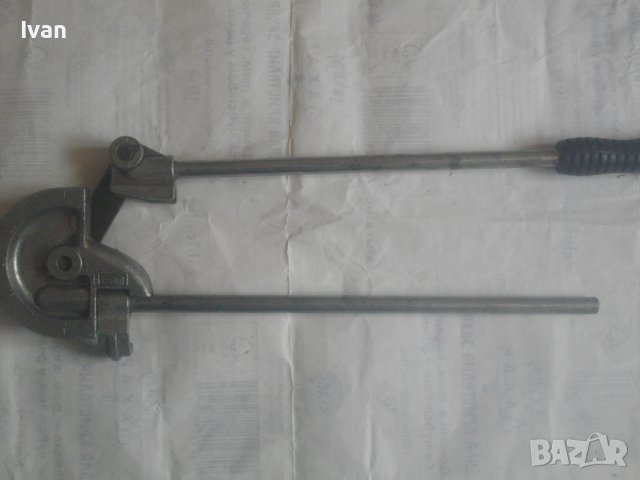 Немски Ръчен Тръбогиб 16 мм-Уред Огъване Меки/Полутвърди Тръби-Масивен 47см-0-180Градуса/Радиус 50мм, снимка 3 - Други инструменти - 44495514