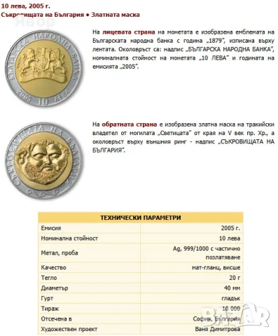 Монета Златната маска 