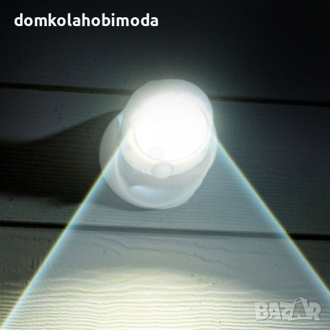 Лампа с датчик за движение, На батерии, С сензор за светлина, Въртене на 360 градуса, снимка 5 - Прожектори - 36199539