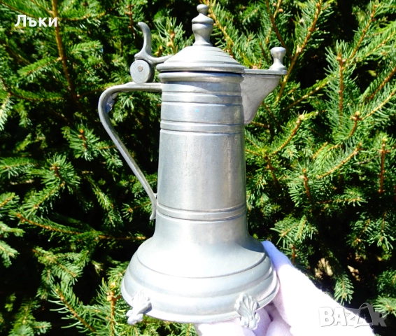 Калаена кана с капак 200 мл.,средновековен дизайн. , снимка 4 - Антикварни и старинни предмети - 51571042