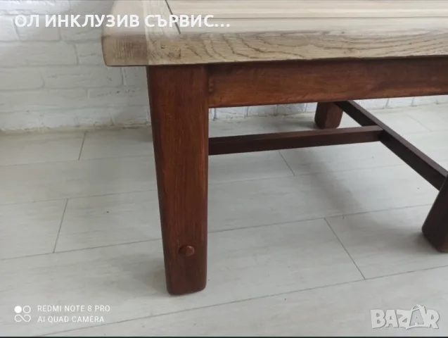 Рустикова холна маса от дъб РАЗПРОДАЖБА, снимка 4 - Маси - 56393510