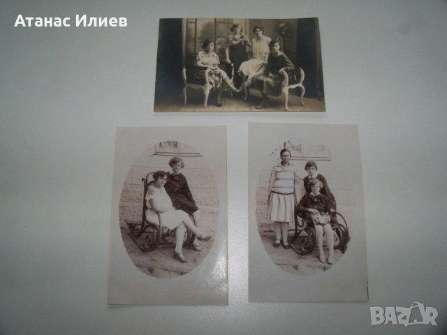 Три стари пощенски картички, ученички от Свищов 1928 - 1930г.