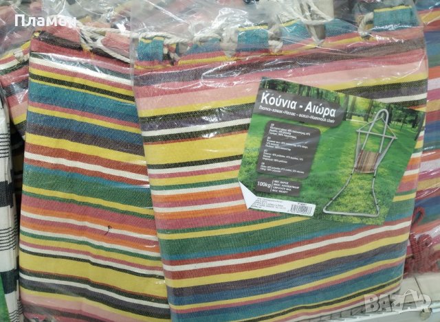 Единична градиска люлка, хамак тип стол  с въжета, Нови ! мах 100 кг., снимка 3 - Градински мебели, декорация  - 35871138