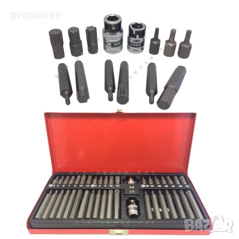 Комплект накрайници на 1/2 40 части битове PARD C4401, снимка 2 - Аксесоари и консумативи - 42559068