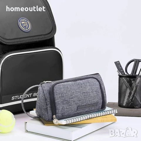 ПРОМОЦИЯ Текстилен несесер, сив меланж X0017CC8QH, снимка 4 - Ученически пособия, канцеларски материали - 50849872