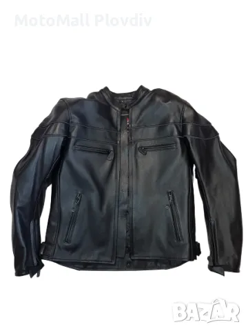 Кожено мото яке естествена кожа Classic от S до 8XL  с протектори чопър мотор