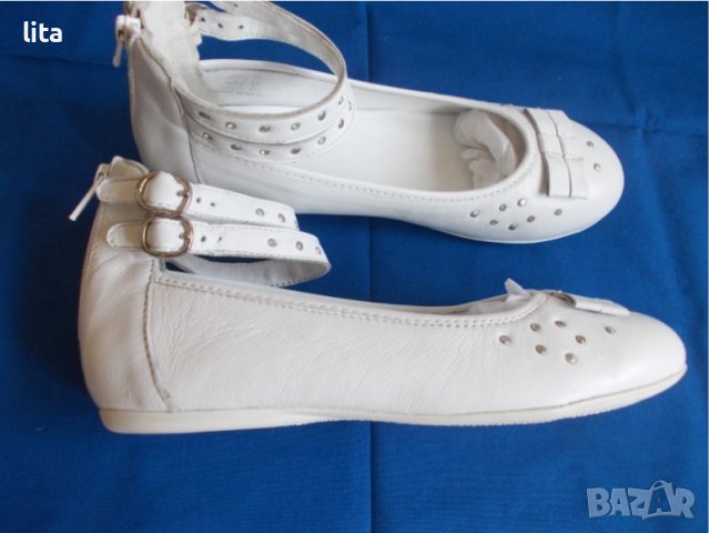 Балетки кожени бели № 37, снимка 5 - Детски обувки - 40610901