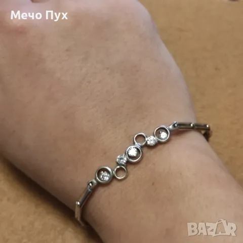 Сребърна полутвърда гривна (300)