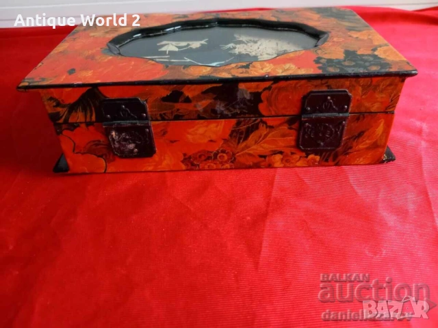 Стара Китайска Кутия За Бижута с Диорама , Пагода ,Корк, снимка 5 - Антикварни и старинни предмети - 53201078