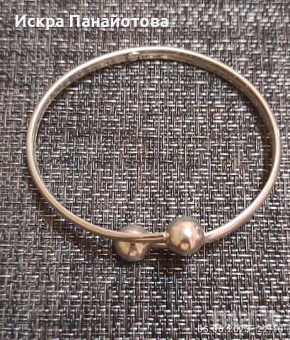 Продавам дамска сребърна регулируема гривна, проба 925, 8 гр., снимка 3 - Гривни - 41814166